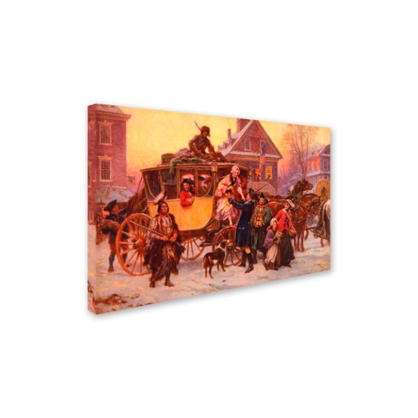 Vintage Apple Collection 'Christmas Carriage' Canvas Art,16x24